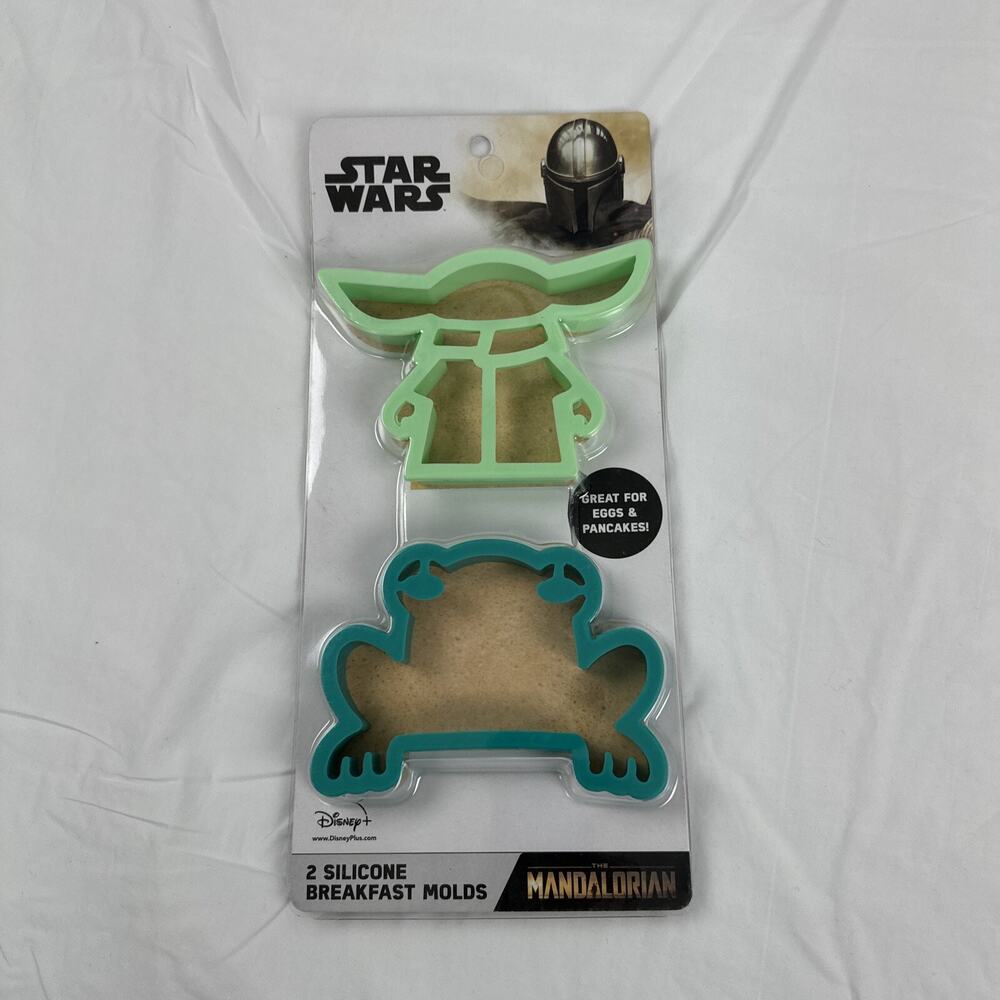2 Star Wars The Mandalorian Silicone Pancake and Egg Breakfast Molds All Ages